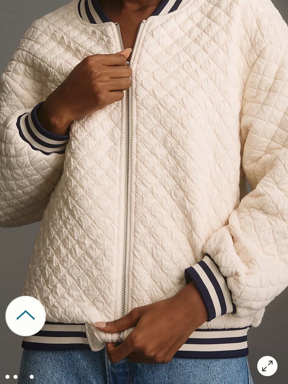 Anthropology Porridge Viv Quilted Bomber Jacket Sz XS